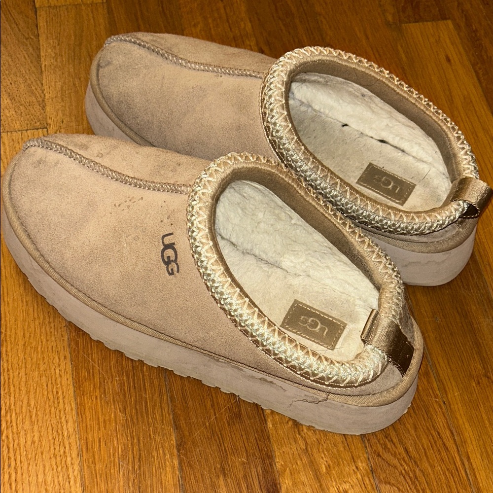 UGG Beige Suede Slip-Ons